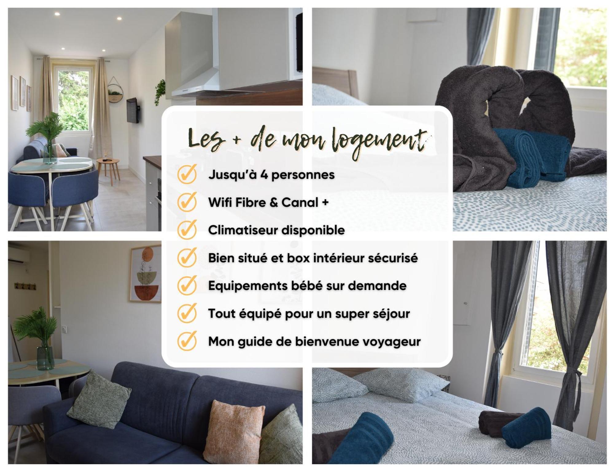 Elegant T2 A Bron, Tramway A 2Min, Box Parking, 4Personnes Apartment Luaran gambar